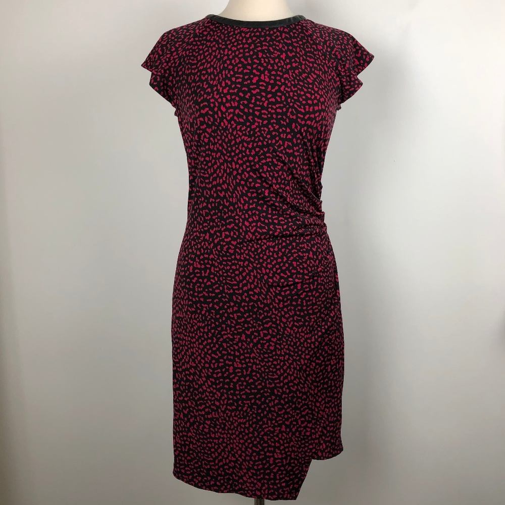 NEW MICHAEL KORS M Faux Wrap Stretch Dress Pink